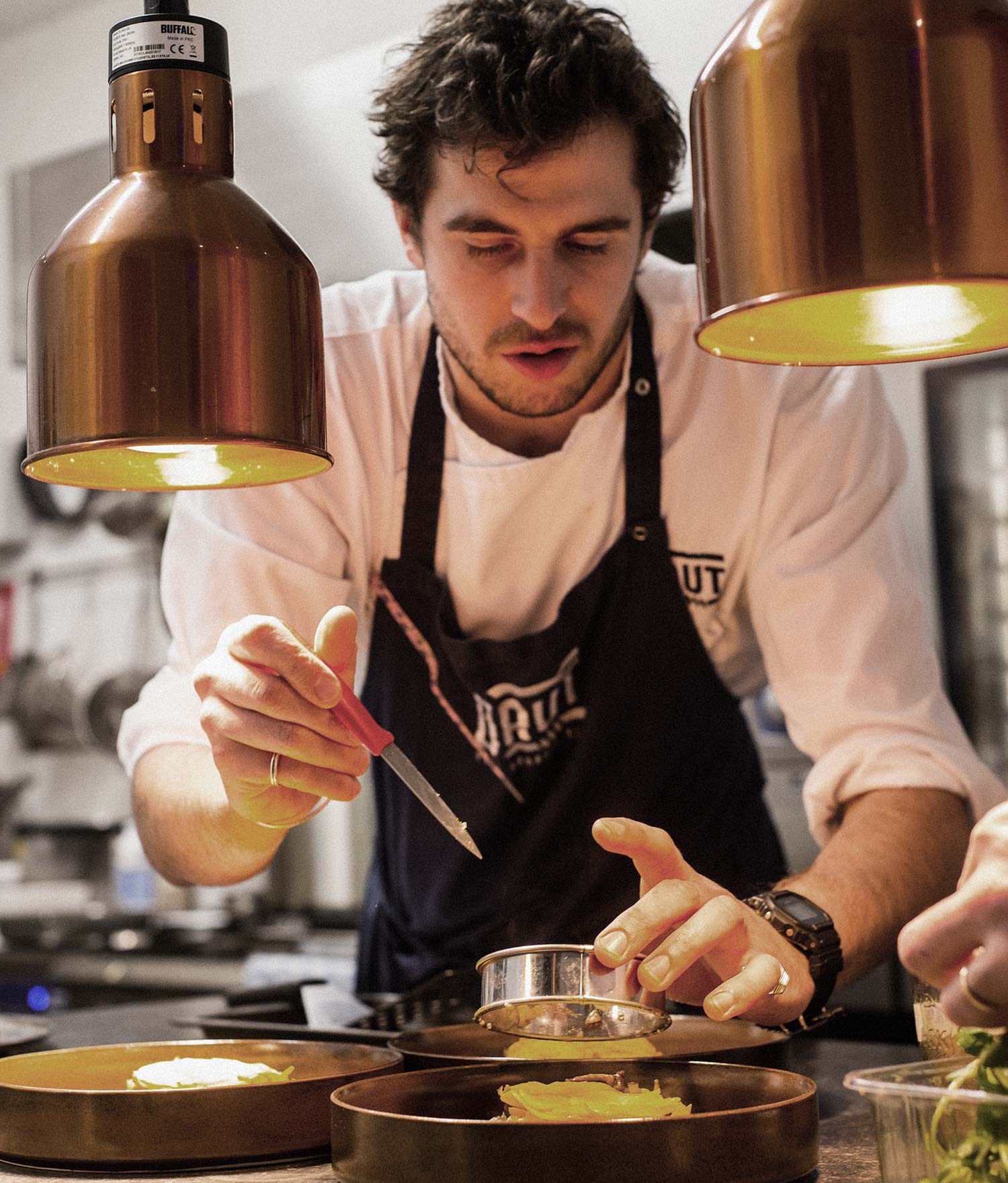 chef cooking fish